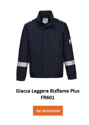 Giacca leggera Bizflame Plus FR601 in nero con un collegamento che porta alla pagina dell'articolo.