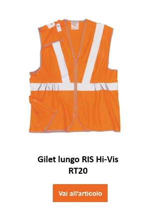 Immagine del gilet lungo alta visibilità GO/RT RT20 di colore arancione con link che porta alla pagina dell'articolo.